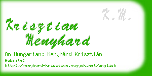 krisztian menyhard business card